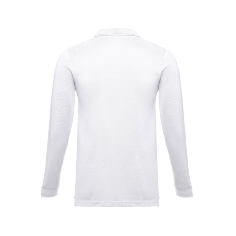 THC BERN WH II. Miesten pitkähihainen 100 % puuvillapiqué-poolopaita irrotettavalla merkkillä - Image 3