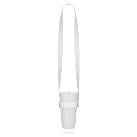 SWINDON. Polyesteristä valmistettu sublimaatiopainettu kaulanauha joustavalla sublimaatiopainetulla mukinpidikkeellä