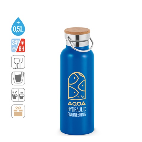 RAGNAR. Ruostumattomasta teräksestä (36 % kierrätettyä) valmistettu kaksiseinäinen tyhjiöeristetty pullo, 570 ml - Image 6