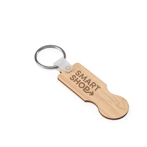 SHOPZ. Bambuinen avaimenperä, jossa kolikonmuotoinen pää - Image 4