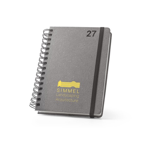SIMMEL A5. A5-kokoinen päiväkirja, renkailla, nahkaa (58 % kierrätettyä) - Image 3