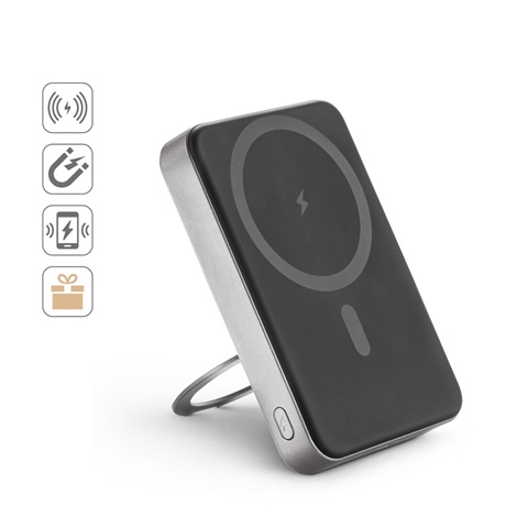 WARSHEL 10. 10 000 mAh:n magneettinen varavirtalähde, jossa on 15 W:n supernopea langaton laturi kierrätetystä ABS-muovista (100 % rABS) ja jalusta - Image 5