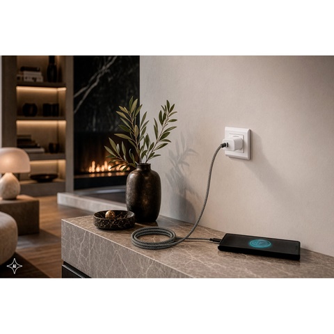 NADELLA. USB-C - USB-C -kaapeli punotulla polyesterijohdolla (60 W) ja magneettijärjestelmällä helppoa tuuletusta varten - Image 4