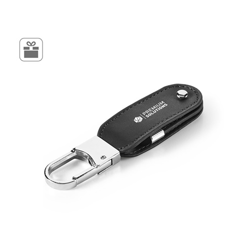 BRAGG 8GB. 8 Gt:n USB-muistitikku PU-muovista ja karabiinihakasella - Image 4